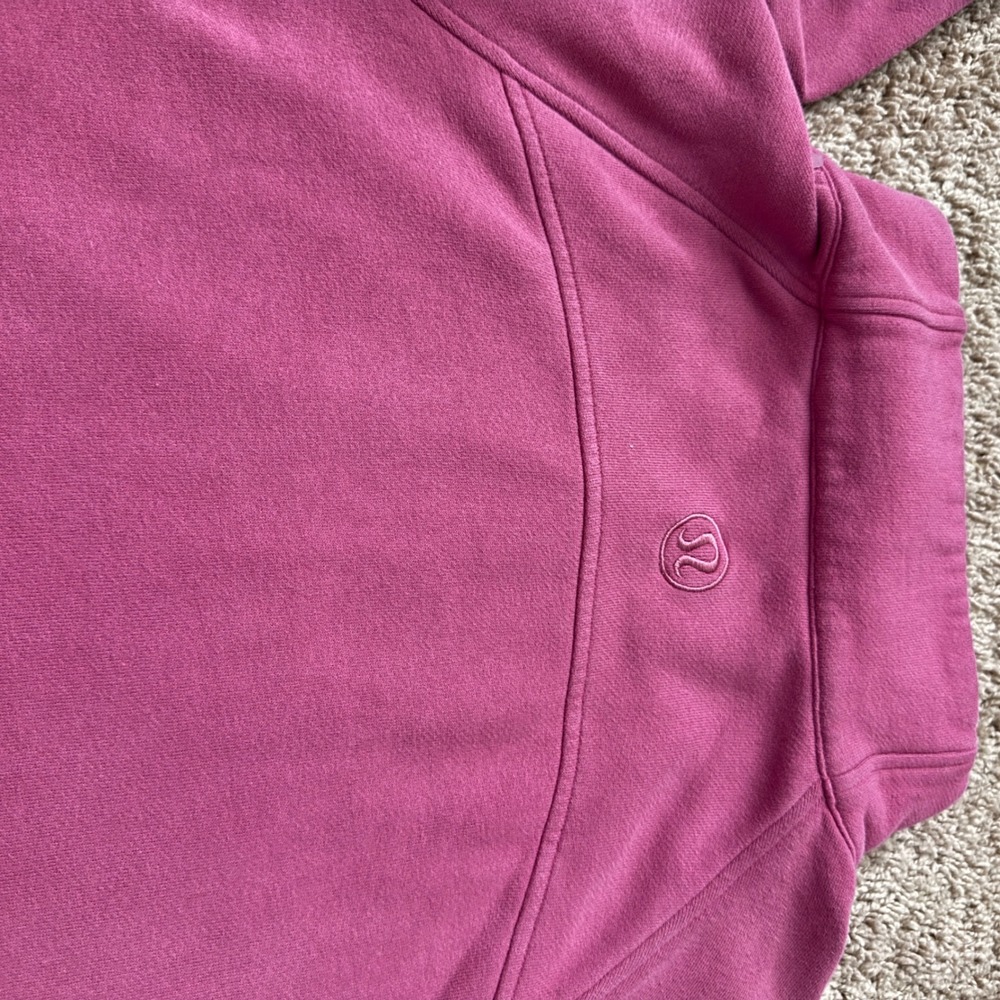 Lululemon Scuba Oversized Full Zip Hoodie Berry Pink Gold Zip LW3GPBS XL XXL - Picture 9 of 9